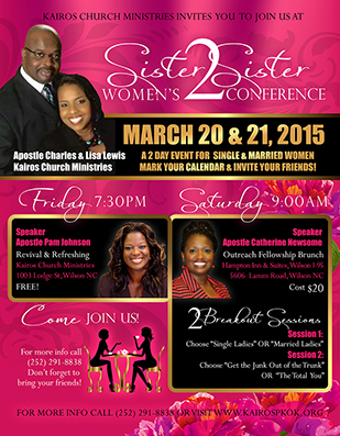 Sister2Sister Women's conference flyer design